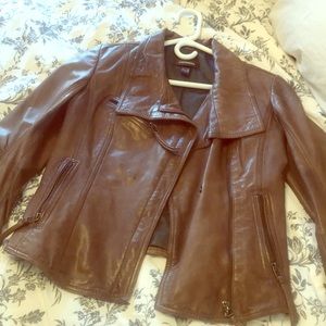 Danier brown leather jacket